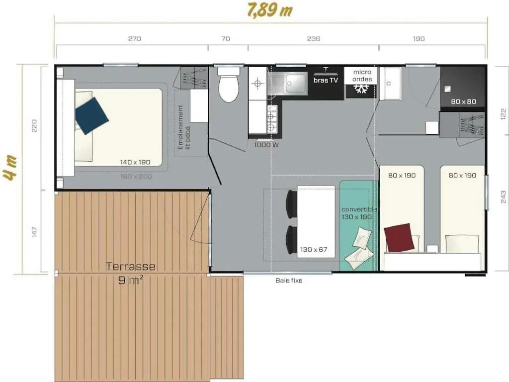 Camping 4 Etoiles - Piscine - Ccbadea 瑟鲁堡 法国